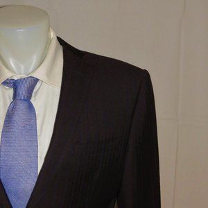 Ozwald Boateng Bespoke Couture Brown Striped One Button Suit 40L